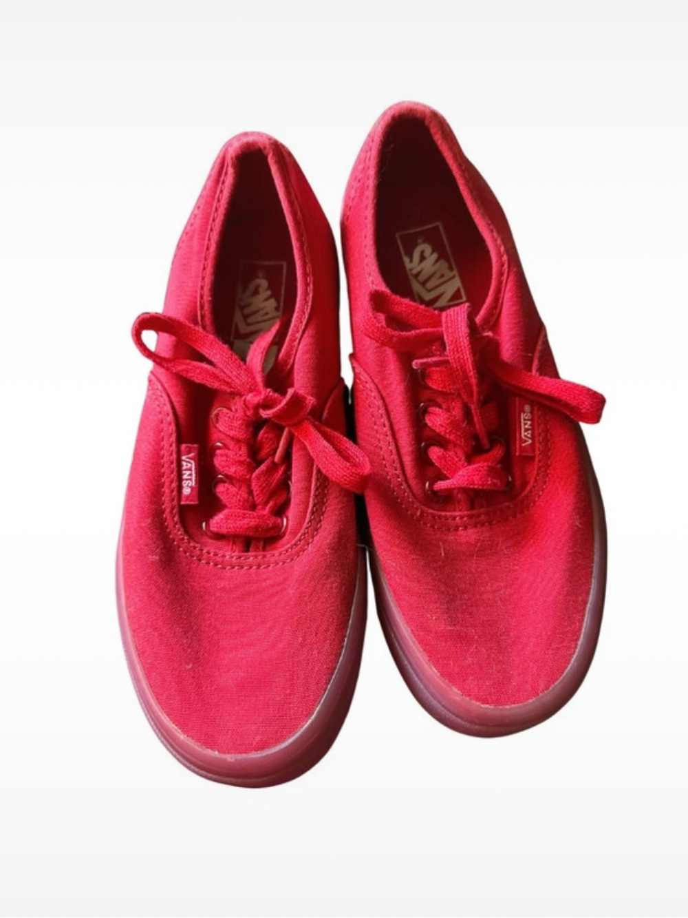 Vans Low-Top Canvas Sneakers in Red boys
